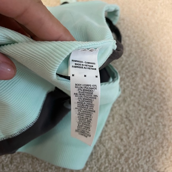 Nike Yoga Indy Infinalon Sports Bra Mint Green Dark Gray - Picture 6 of 6